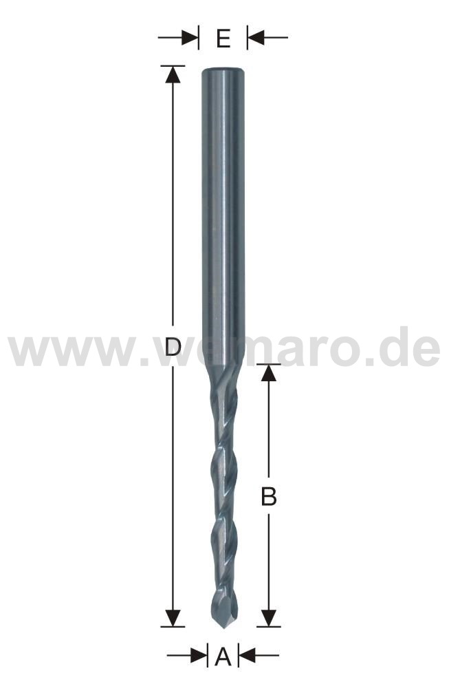 Two-Flute Waterslot Cutter HSS-E with Drill Point – Spiral – For UPVC