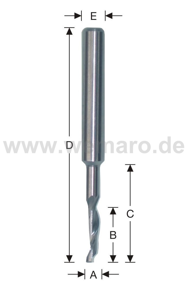 Single Flute Cutter HSS-E with Stepped Shank